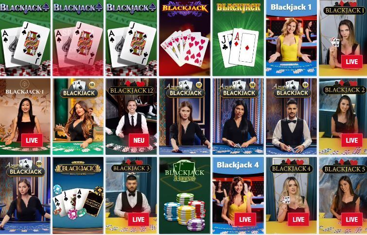 Blackjack Casino Lobby Übersicht