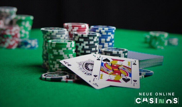 Blackjack Karten und Spielchips