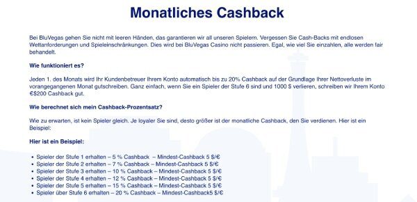 BluVegas Cashback