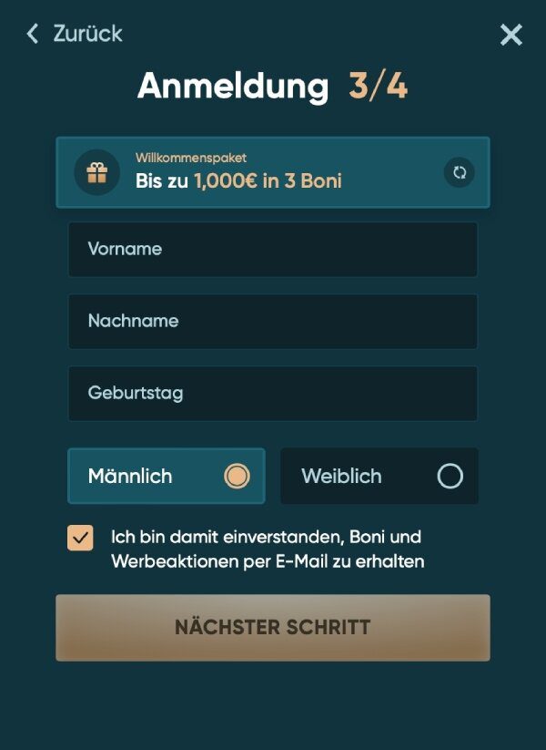 LegendPlay Registrierung