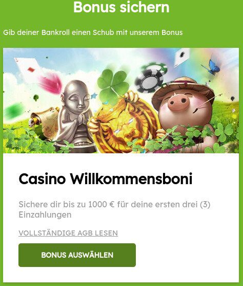 Uberlucky Bonus aktivieren