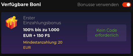 N1 Casino Bonus aktivieren