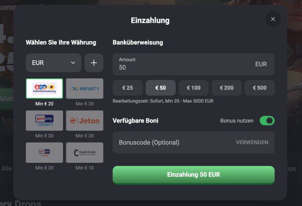 Slothunter Einzahlung