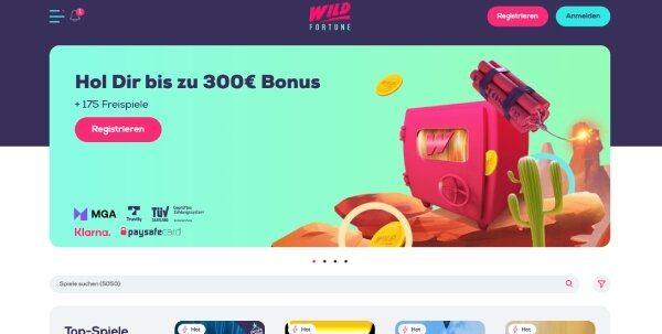 Wild Fortune Homepage