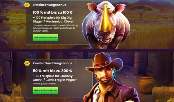 Bizzo Casino Willkommenspaket Screenshot