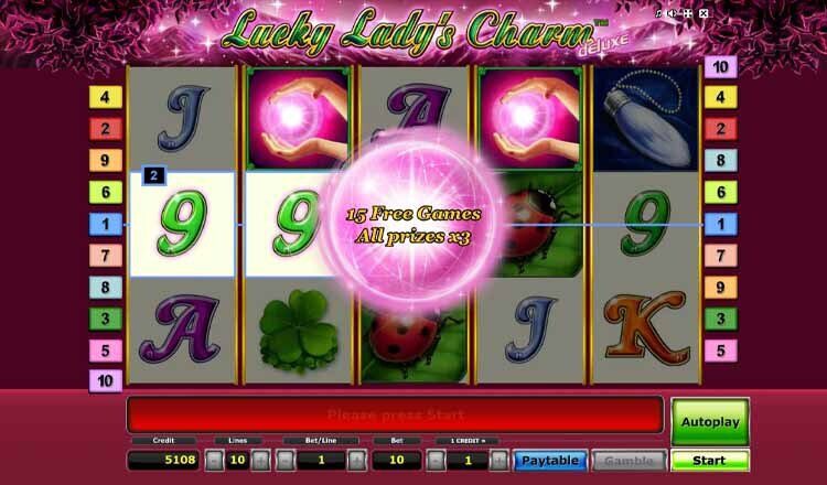 Lucky Lady’s Charm Freispiele