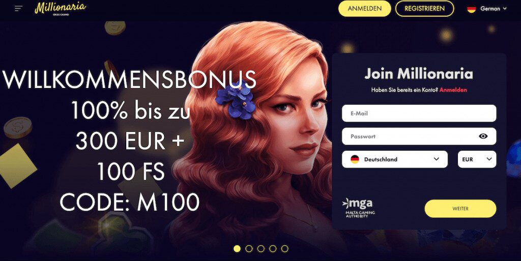 millionaria homepage