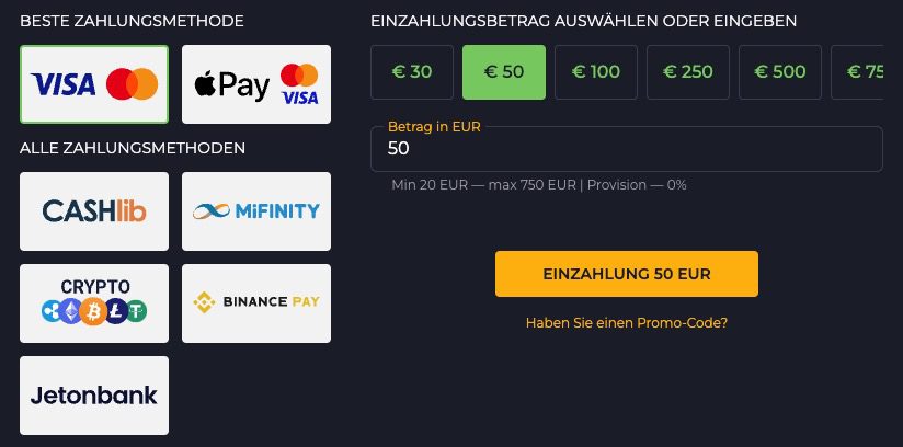 rolling slots payment methods