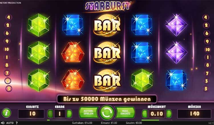 Starburst Slot von NetEnt