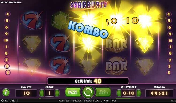 Einfache Starburst Gewinnkombi