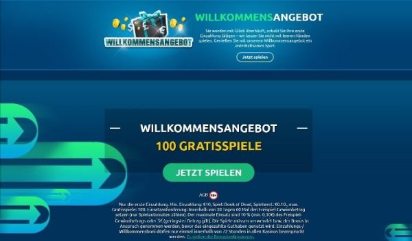 Turbonino Casino Willkommensbonus Screenshot