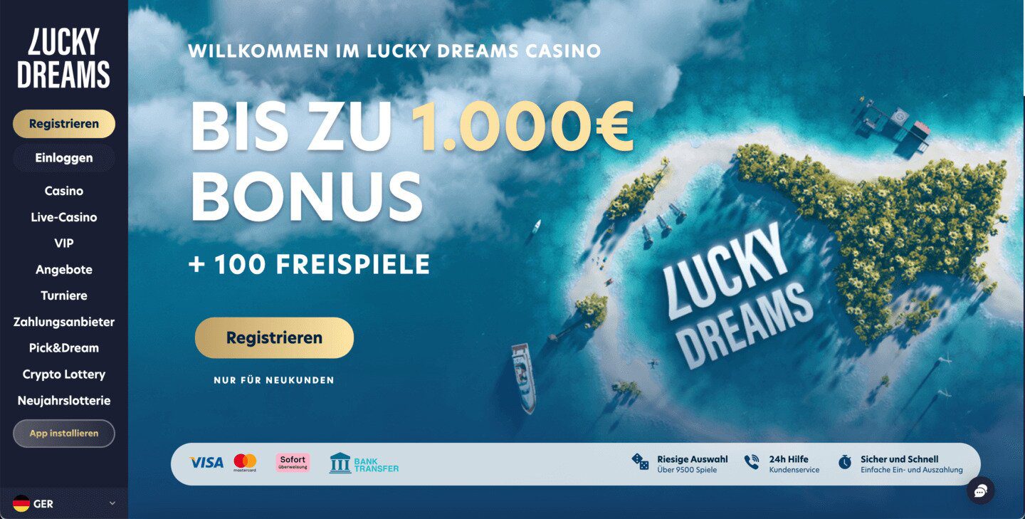 Lucky Dreams Provision 2024, zehntausend Kode + 500 Freispiele