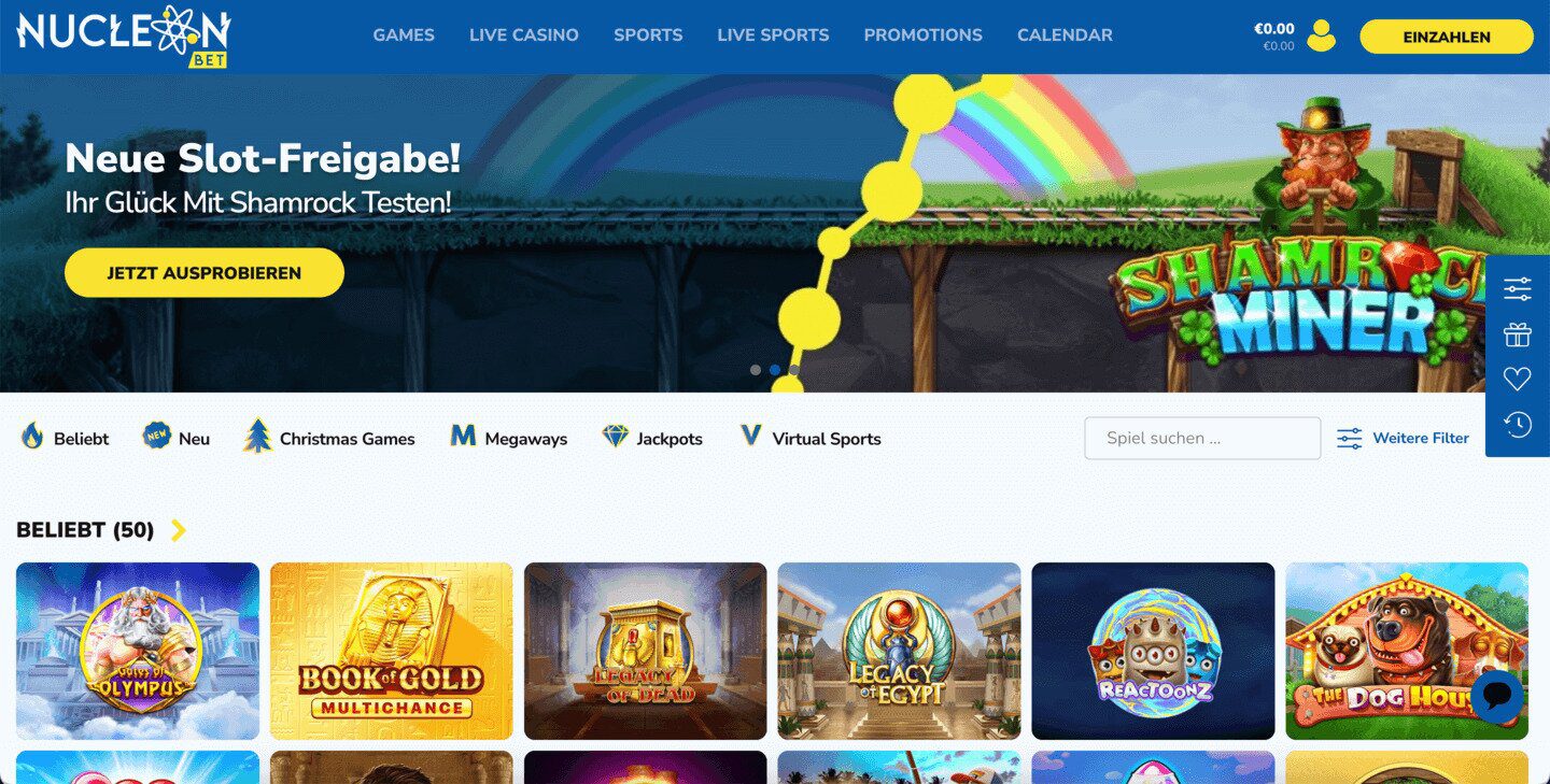 Nucleonbet Casino Spiele