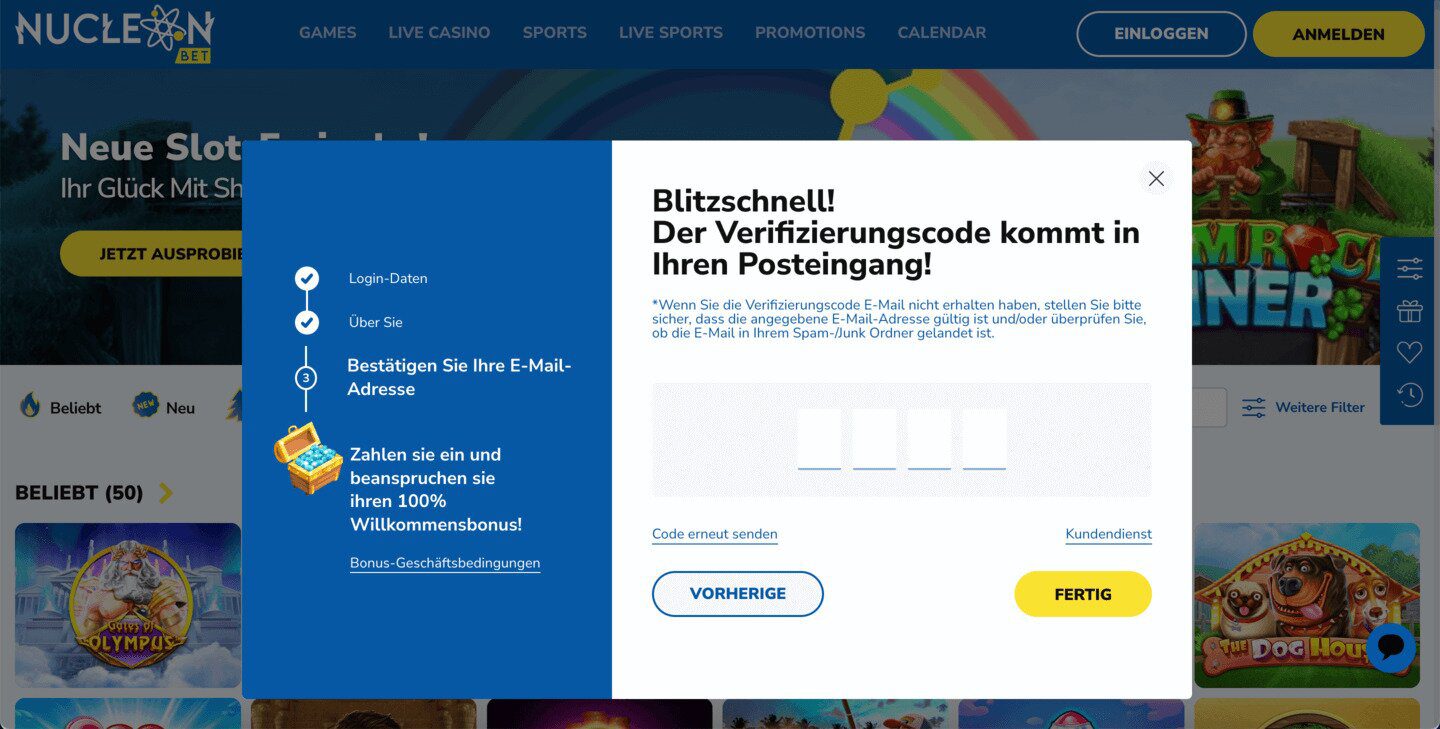 Nucleonbet Casino Verifizierung