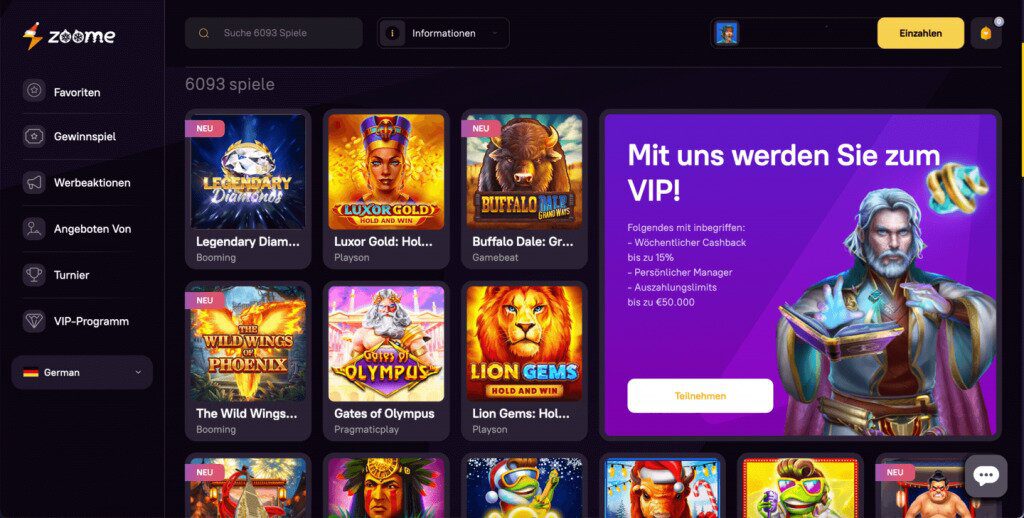 Zoome Casino Spiele