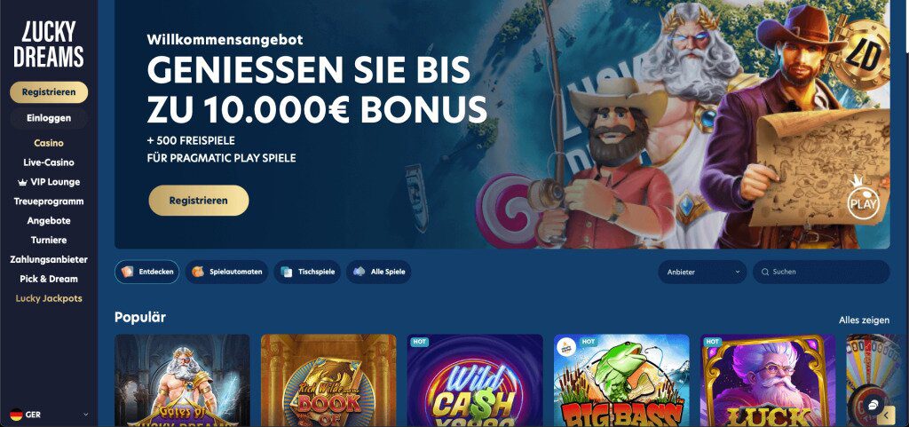 Lucky Dreams homepage