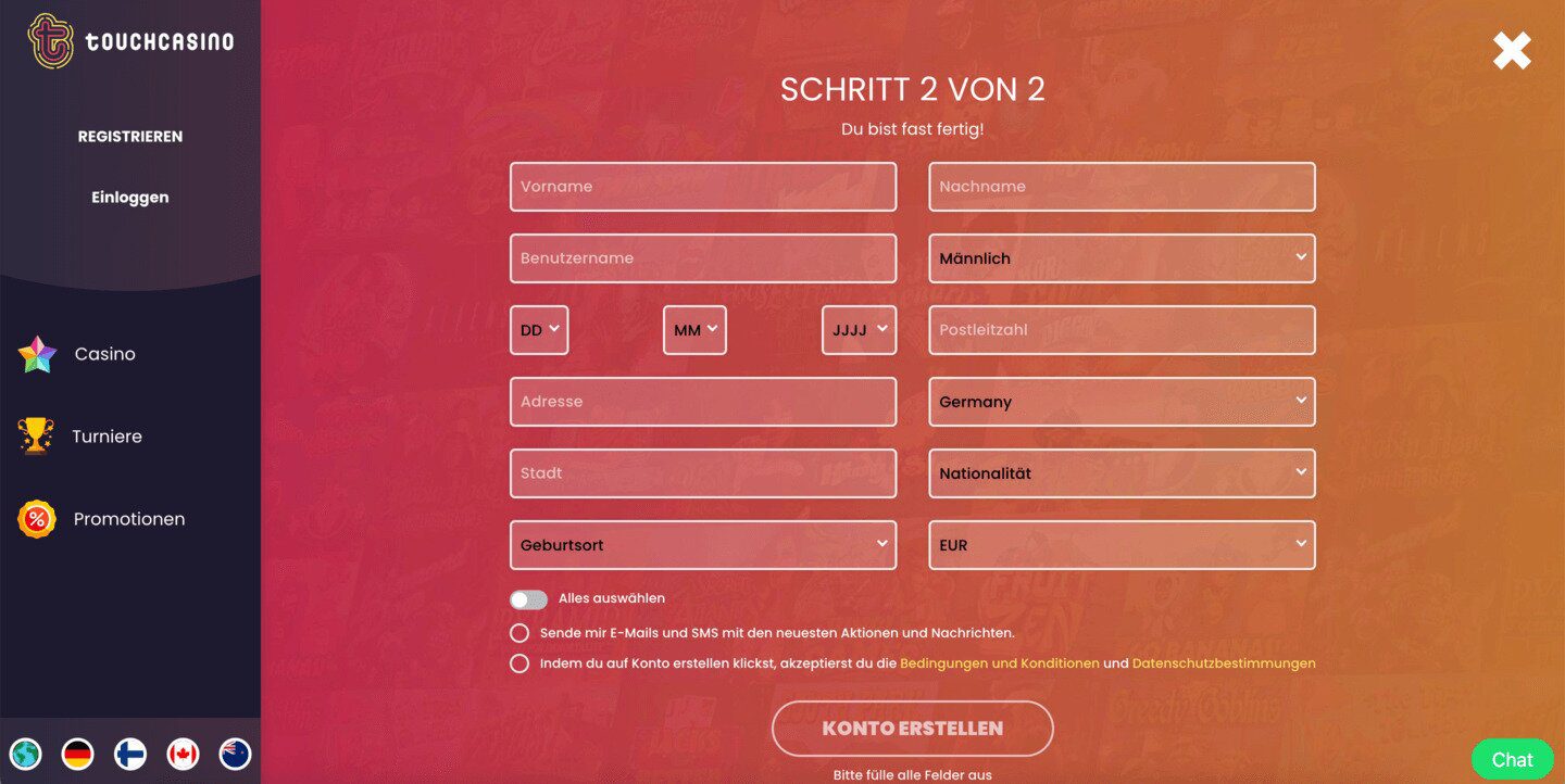 touch casino anmeldung 2