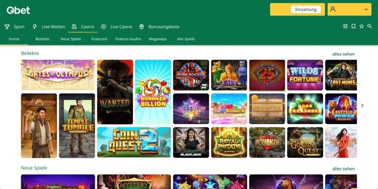 Qbet Casino Spiele