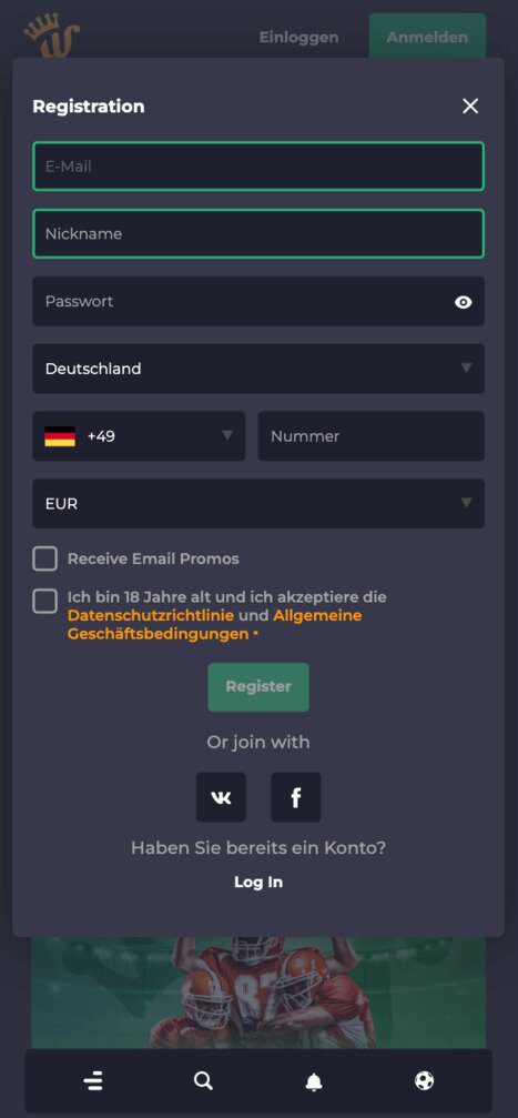 winning anmeldung 1