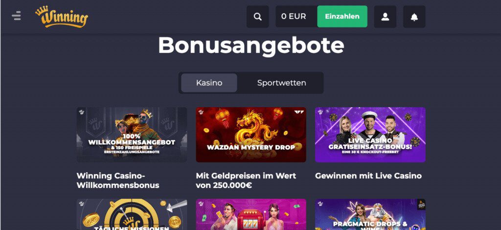 winning bonusangebote