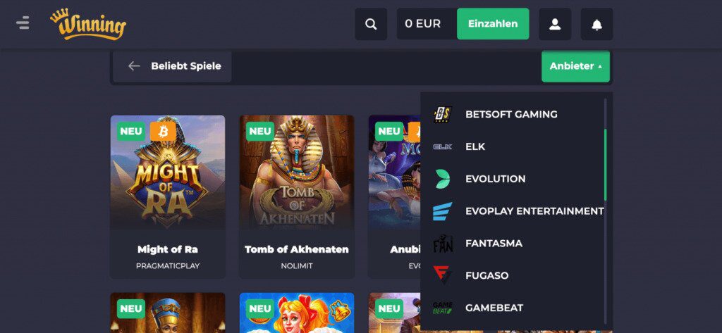 winning spiele