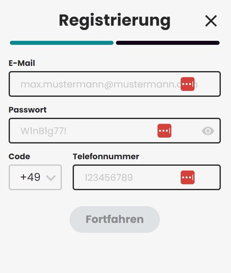 Wettenlive Registrierung