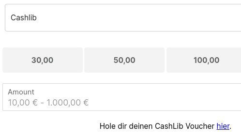 Cashlib einzahlen Limit