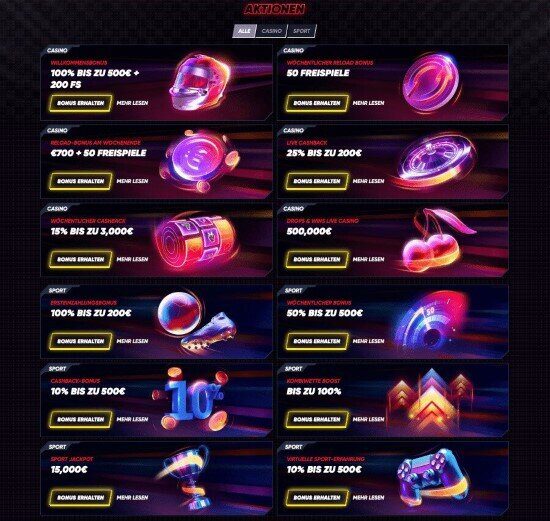 Quickwin Casino Bonus Seite