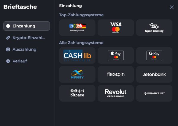 CosmicSlot Zahlungen