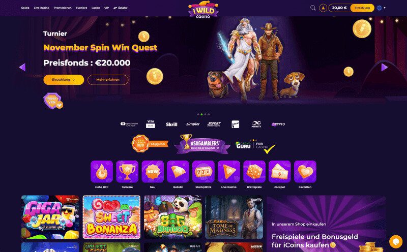 iWild homepage