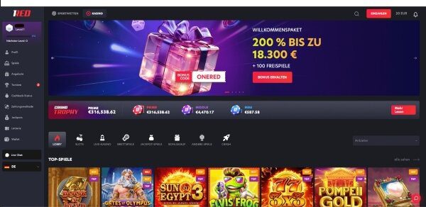 1Red Homepage