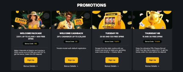 Kaasino Bonus Code