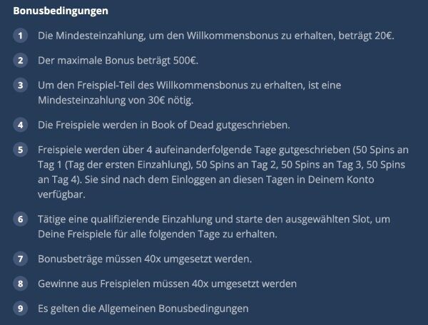 Platin Casino Bonus Umsatzbedingungen