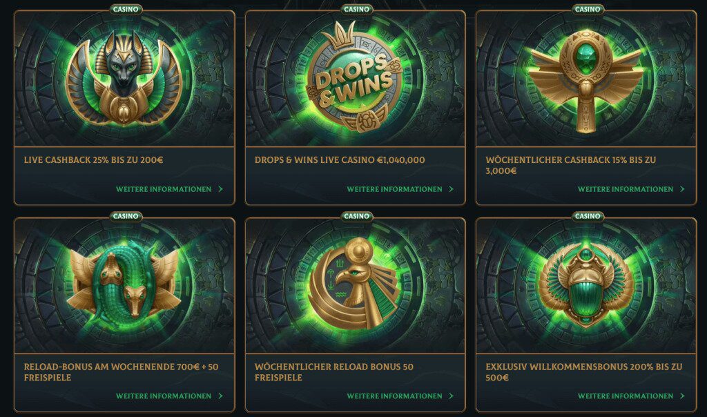 Bonus offers in the Talismania casino