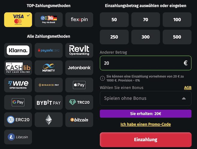 Jettbet Zahlungsmethoden
