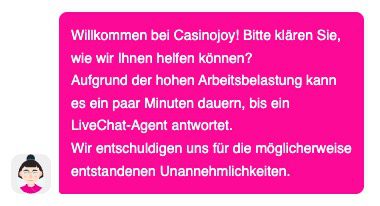 CasinoJoy Livechat