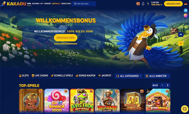 kakadu casino homepage
