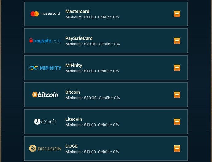Monster Win Payment Methods