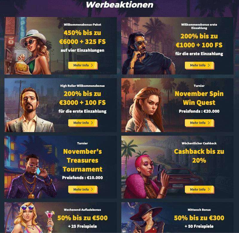 Snatch Bonus übersicht