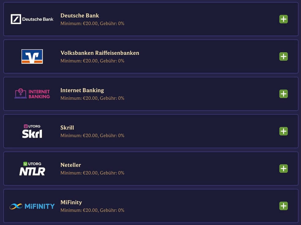 DivaSpin Payment Methods 2/3
