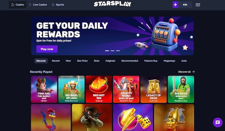 StarsPlay Homepage