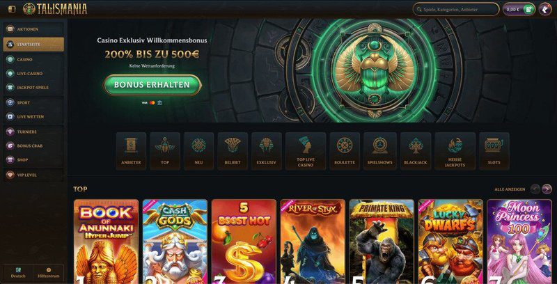Talismania homepage