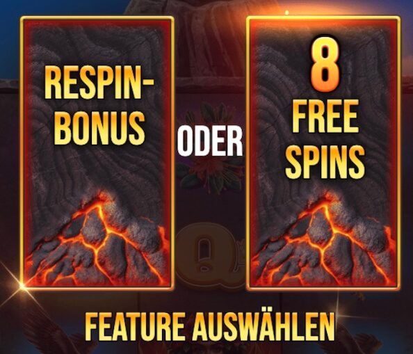 Volcano Goddess Bonus Game Options