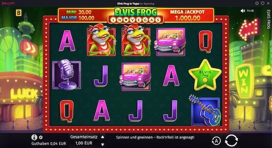 Elvis Frog in Vegas Slot