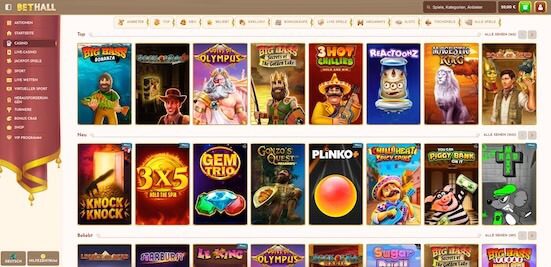 BetHall Casino Game Overview