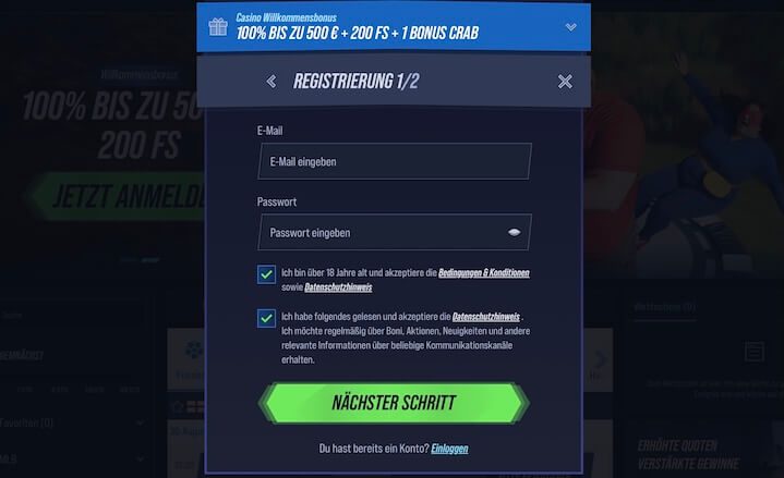 VegasHero Registration