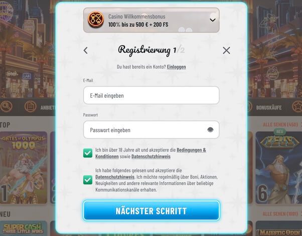 Wyns Registrierung