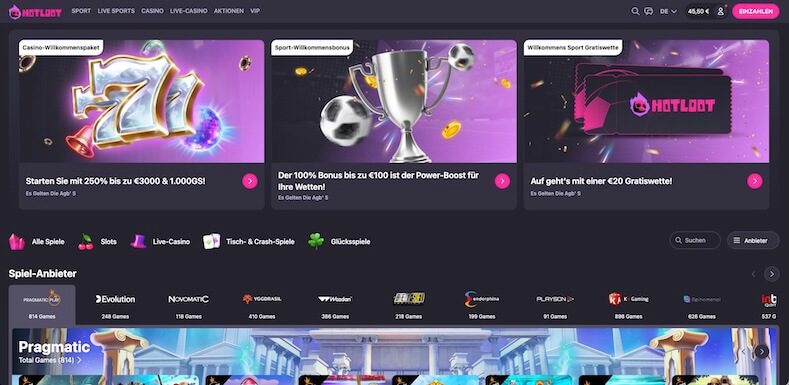 Hotloot Startseite