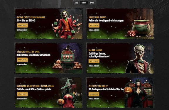 Jokery Bonusübersicht