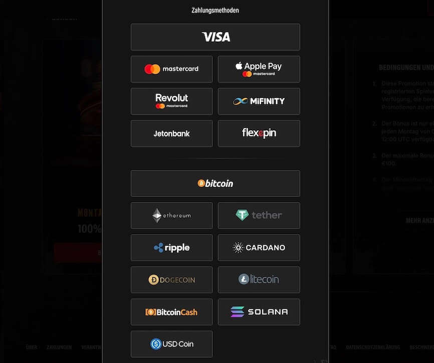 Jokery Zahlungsmethoden